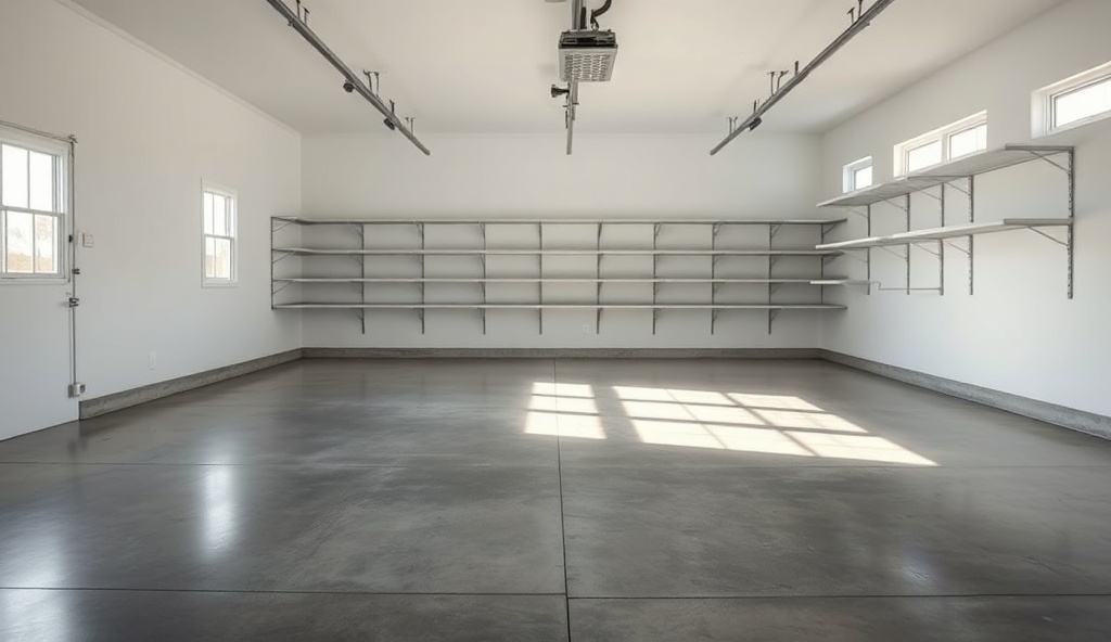 Cleared and organized garage space