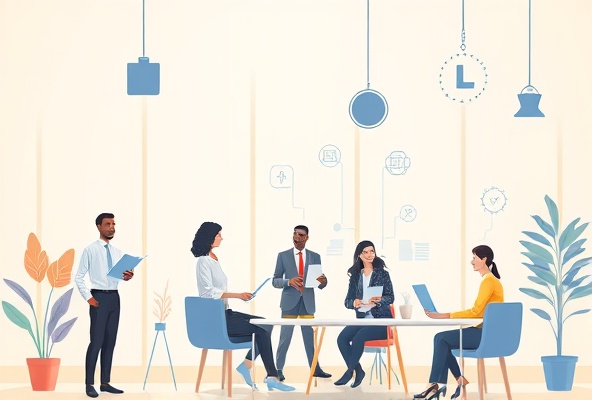 HR consulting and talent acquisition illustration