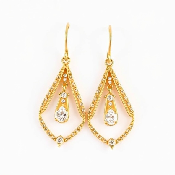 18k Solid Gold Earrings
