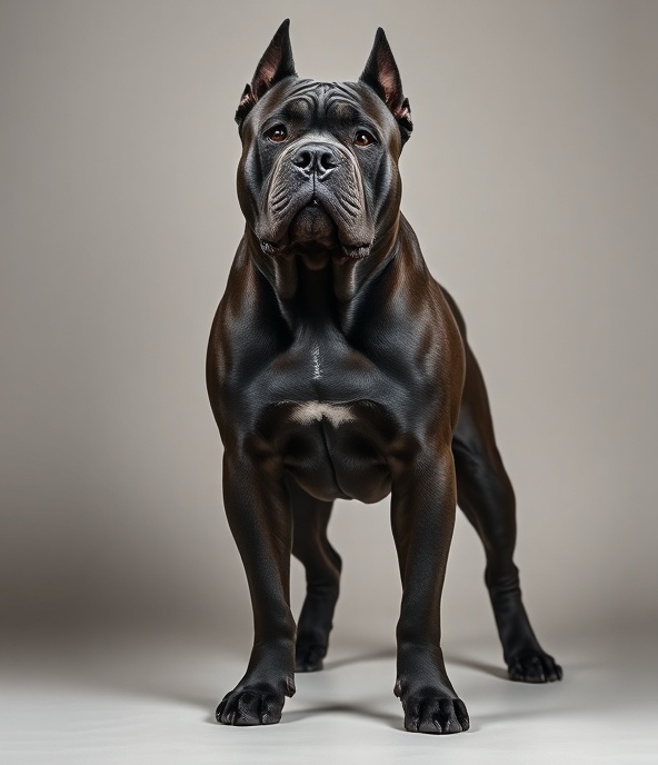 Champion Cane Corso in dignified stance