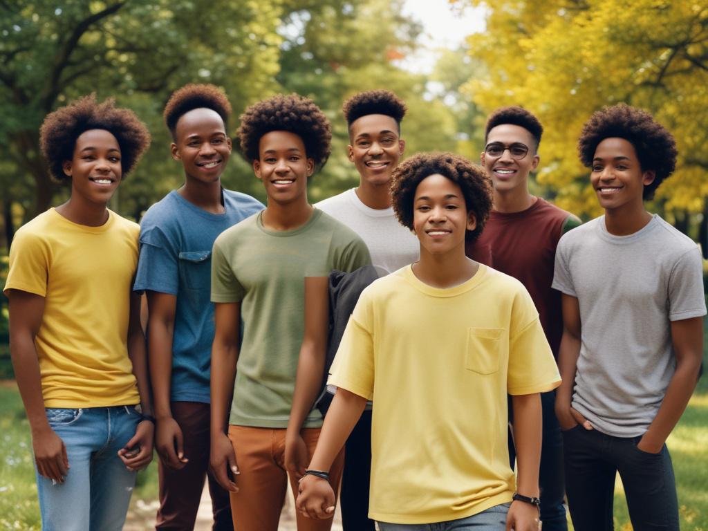 Create a realistic high resolution of a diverse group of