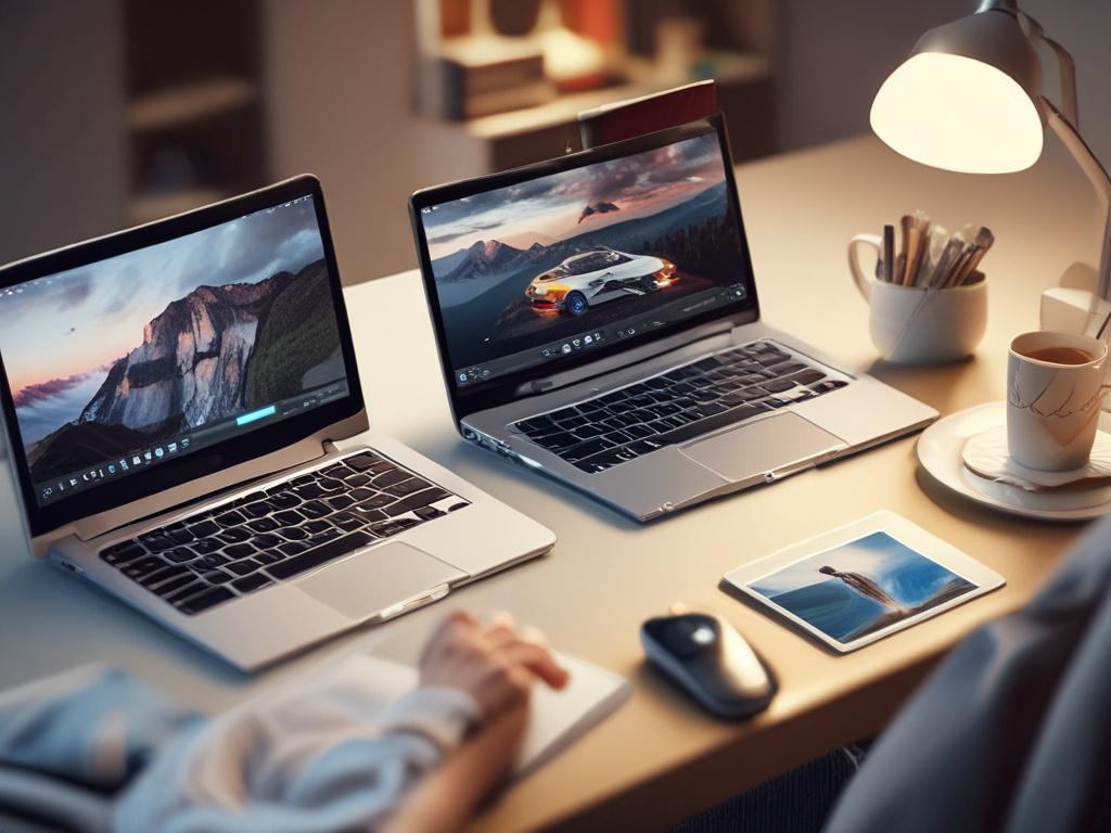 A close up shot of a laptop and smartphone side