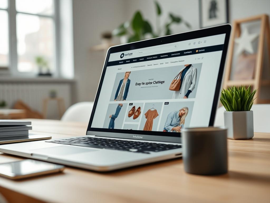 A close up shot of a sleek, modern e commerce
