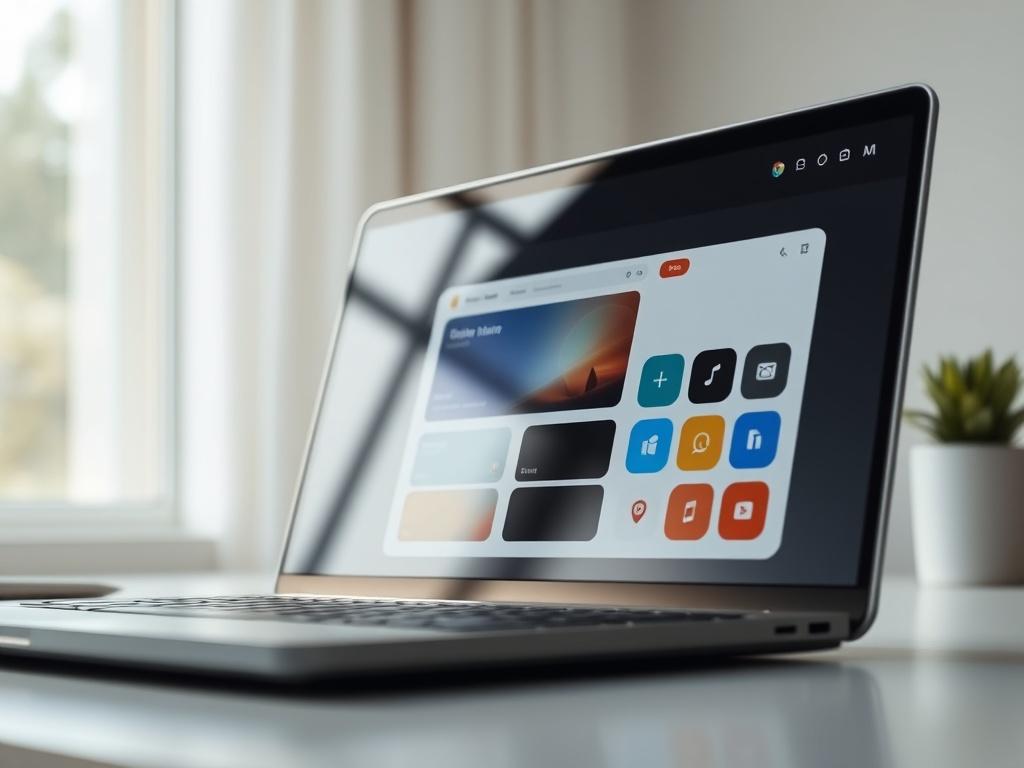 Create a close up shot of a user interface design