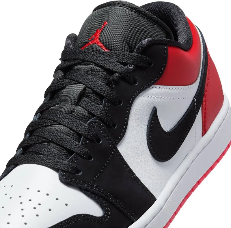 Air Jordan 1 Low SE Black Varsity Red White alternate view – premium QC stock at SoleLow
