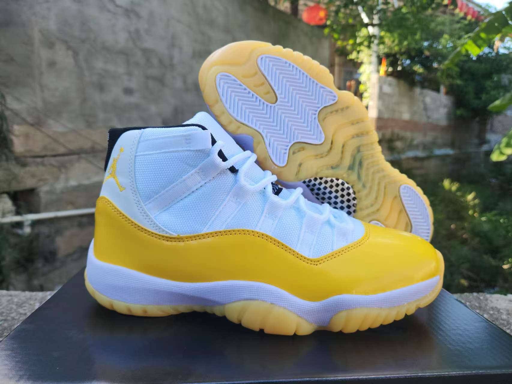 Air Jordan 11 Retro Yellow Custom White Tour Yellow – premium QC stock at SoleLow