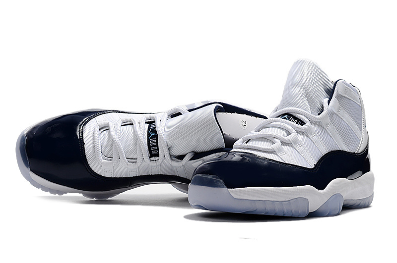Air Jordan 11 Retro Win Like 82 378037-123 White Midnight Navy University Blue – alternate angle at SoleLow