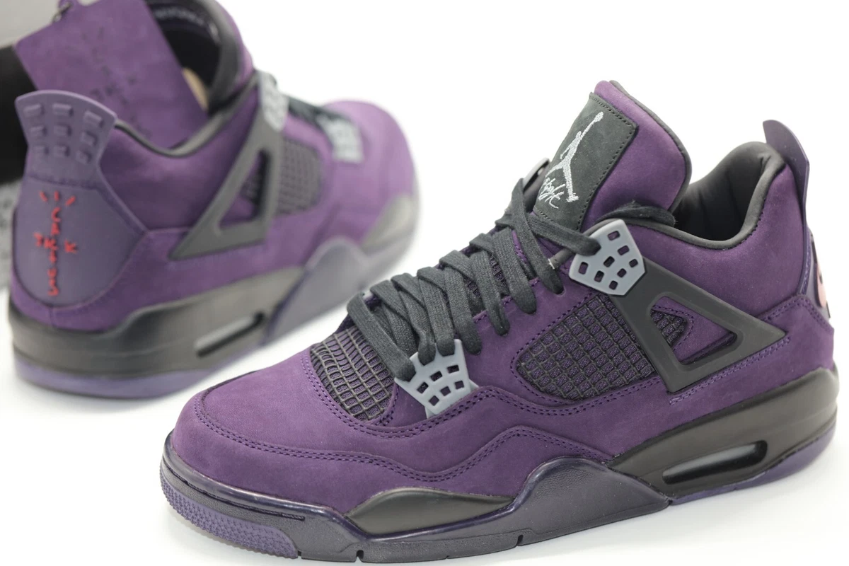 Travis Scott x Air Jordan 4 Purple Suede angle 3