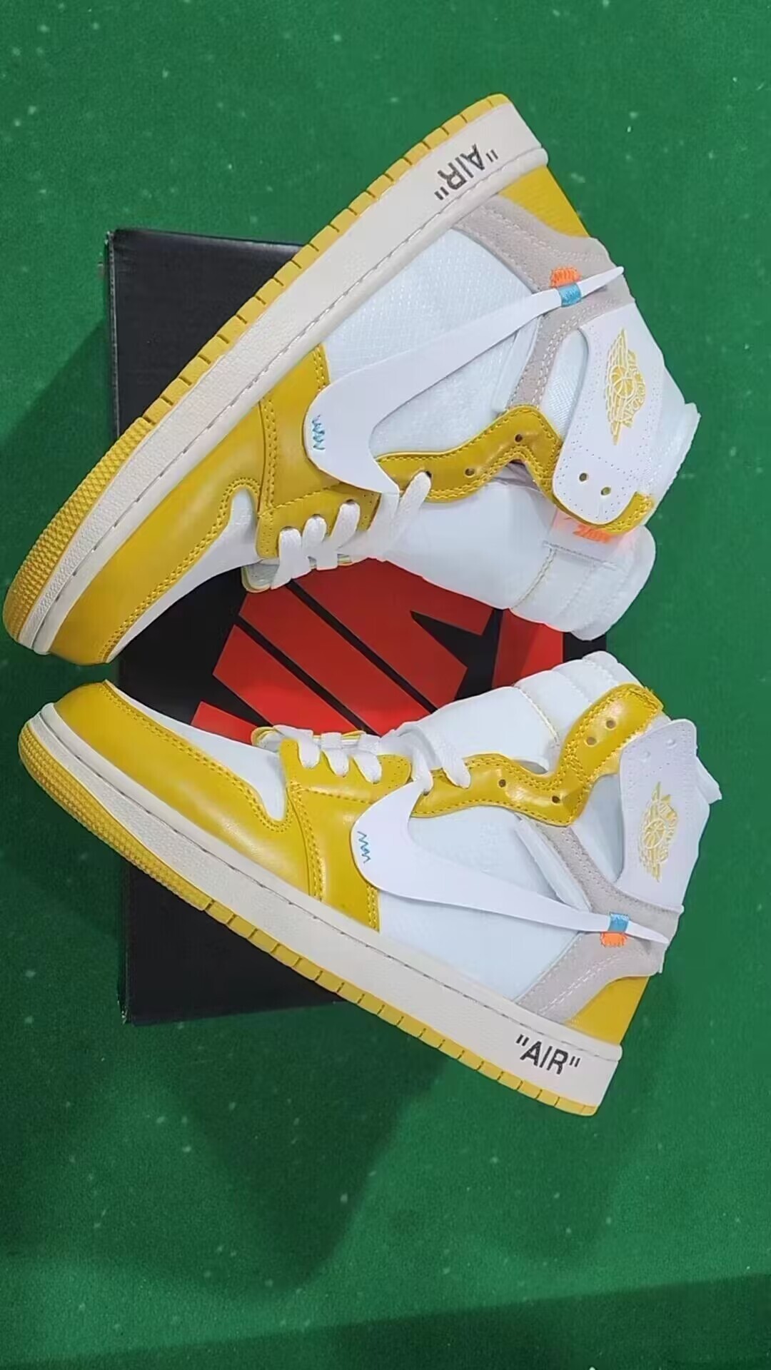 Off-White x Air Jordan 1 Retro High OG Canary Yellow White Canary Yellow Black – premium QC stock at SoleLow