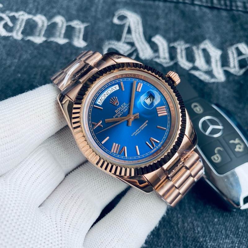 Rolex Day-Date President with moissanite in 18k yellow gold – premium luxury timepiece at SoleLow