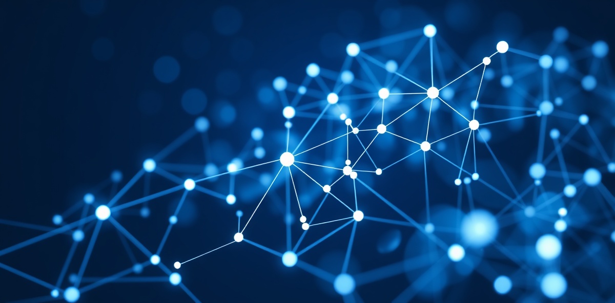 Abstract data network representing B2B lead generation