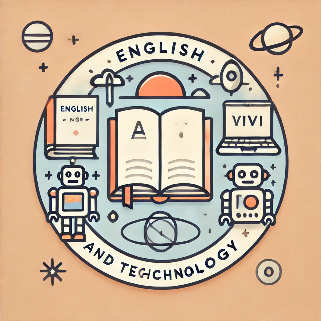dall·e 2025-03-21 10.37.06 - a clean, minimalistic flat logo design for the brand name 'vivi' with the tagline 'english and technology'. use a modern, circular or badge-style layo.webp