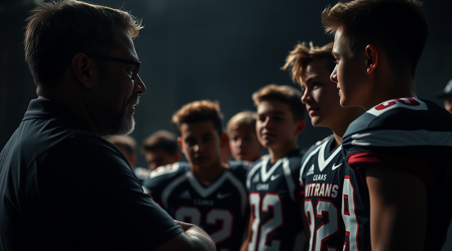 Coach mentoring athletes