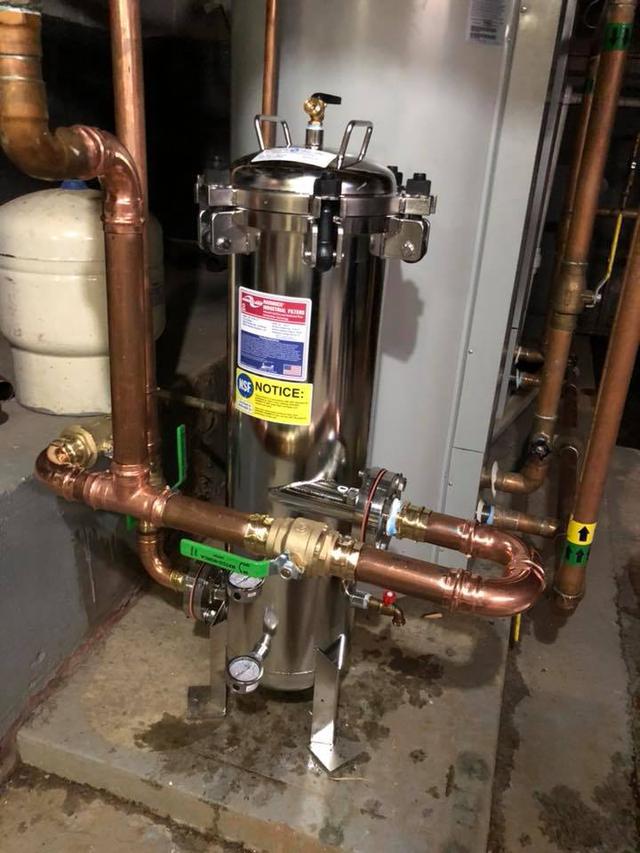 home water filtration installation
