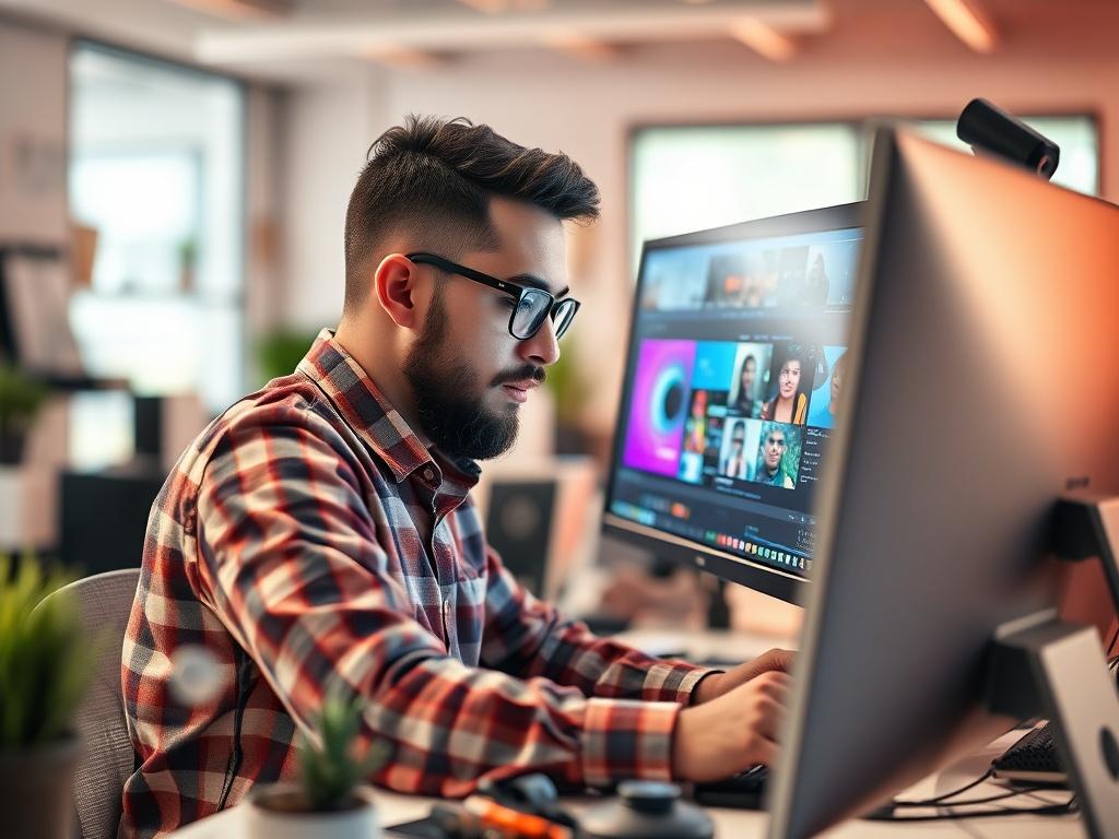 A close up shot of a dynamic workspace featuring a