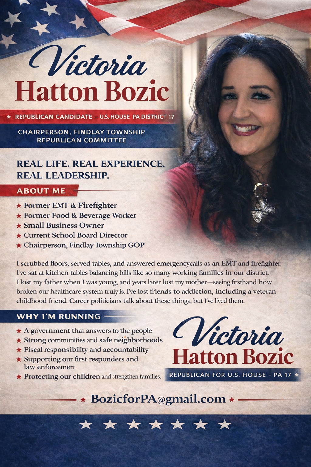 Victoria Hatton Bozic - Candidate for U.S. House PA-17