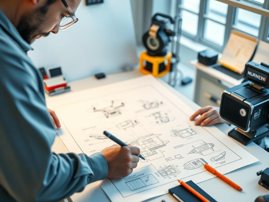 A high resolution image of engineers working on a design