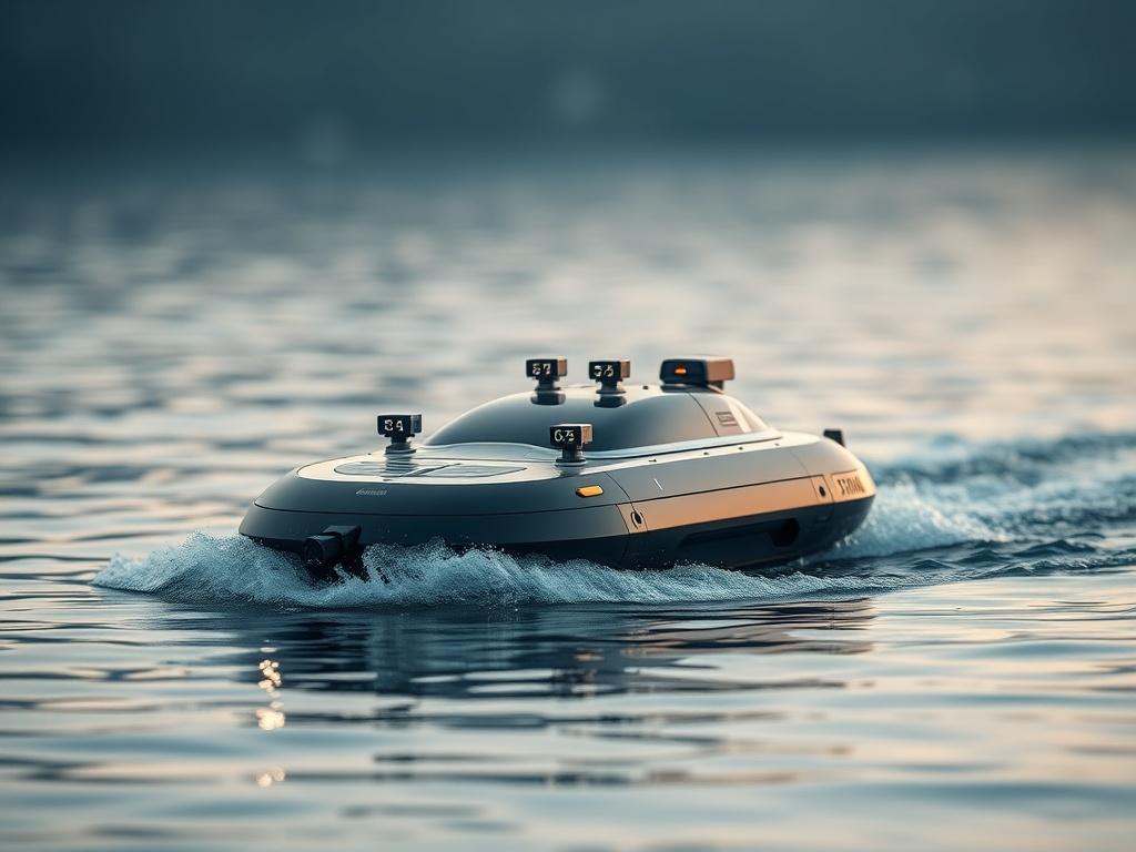 A hyper realistic close up of an autonomous water surface