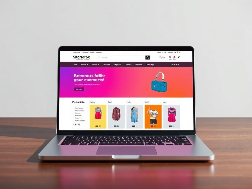 A sleek and modern e commerce website displayed on a