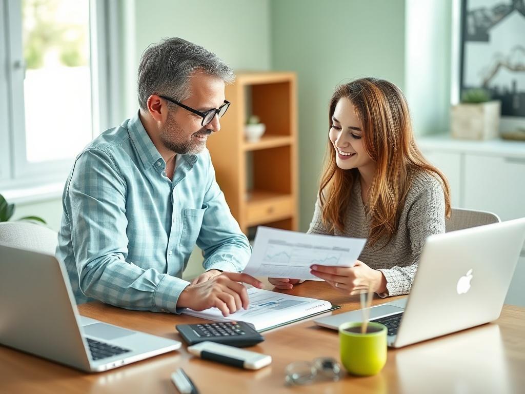 An engaging scene of a financial advisor discussing financing options
