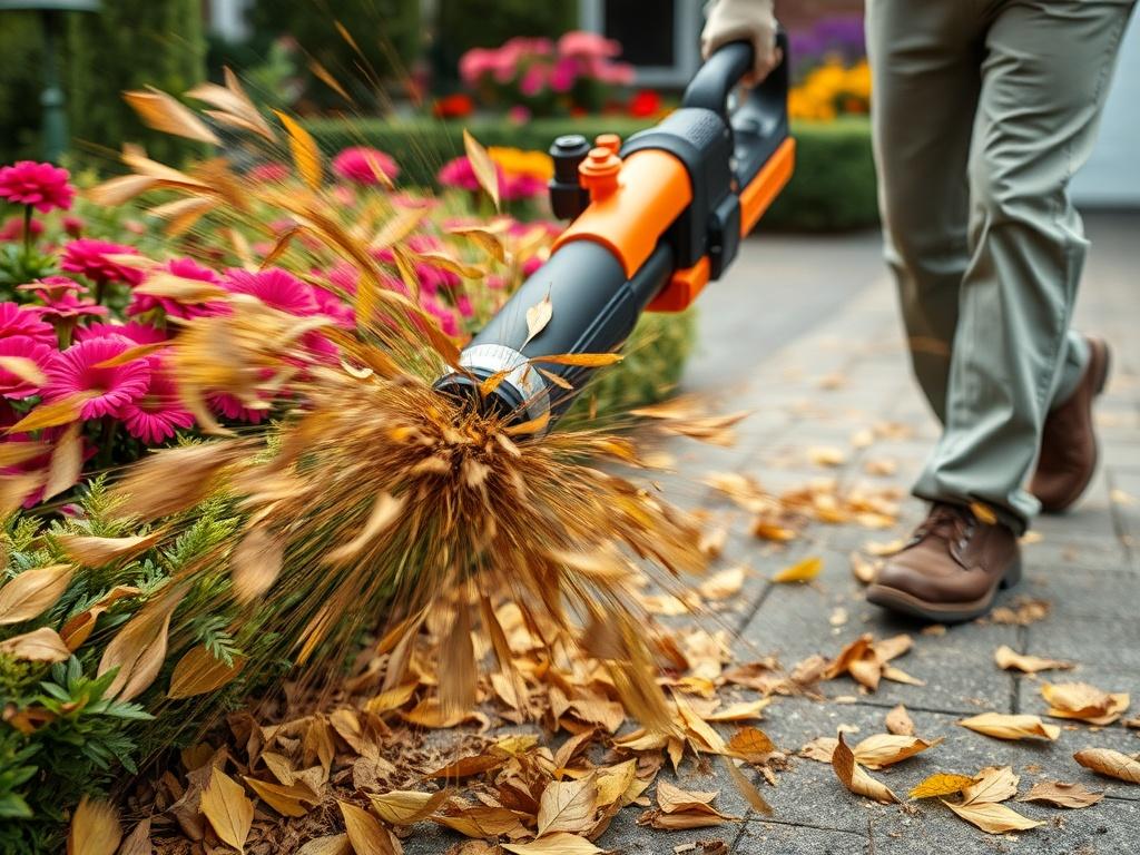 A close up shot of a professional using a leaf