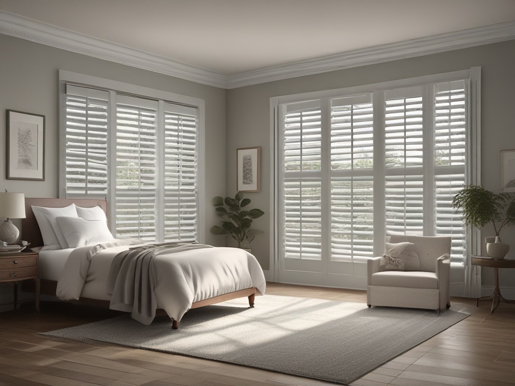 Add a touch of sophistication to your home with our charming plantation shutters. These custom shutters are designed to provide maximum ventilation and light control while adding a timeless appeal to any room. Crafted from premium materials, each shutter is customized to fit your windows perfectly, ensuring a seamless look. Choose from a variety of styles, colors, and finishes to create a personalized statement that complements your decor. Our plantation shutters not only enhance the beauty of your space but also offer durability and energy efficiency for years to come.