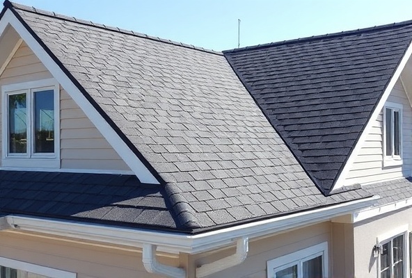 Completed professional roof installation