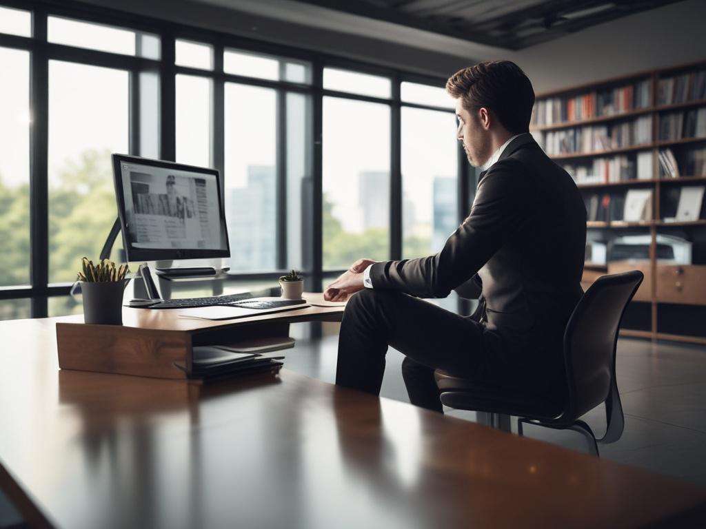 Create a realistic, high-resolution close-up photograph focused on the subject of a thoughtful individual sitting at a sleek, modern desk. The person, a youthful and confident-looking adult, should be intently examining investment documents and graphs displayed on a laptop screen. They should have a pen in hand, poised above a notepad filled with notes and ideas, symbolizing the proactive approach to investing in Sweden in 2025.

The background should be softly blurred, suggesting a contemporary office envi