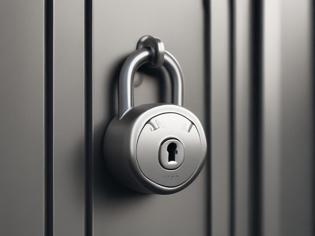 A close up shot of a secure lock symbolizing safety