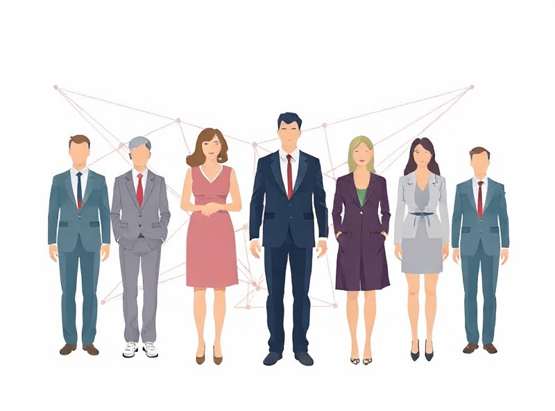 Connected people representing family relationships and legal matters