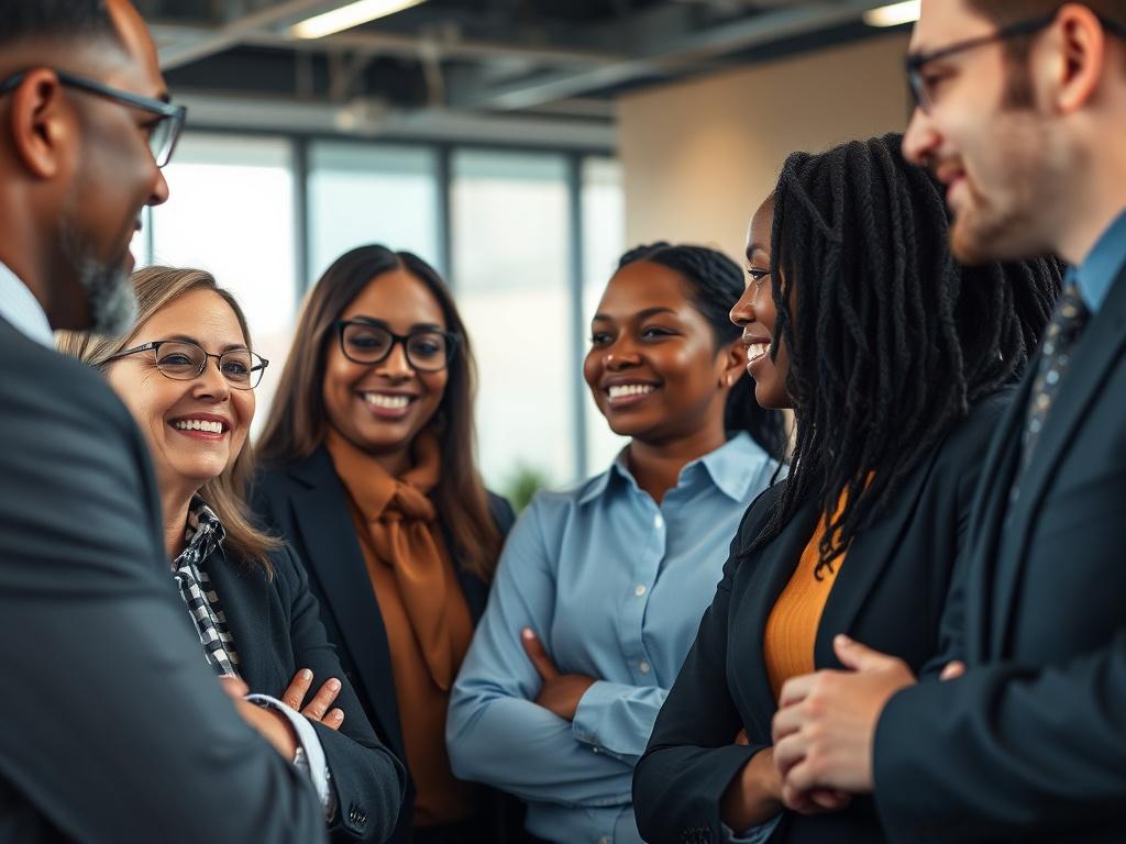 A hyper realistic close up shot of a diverse group