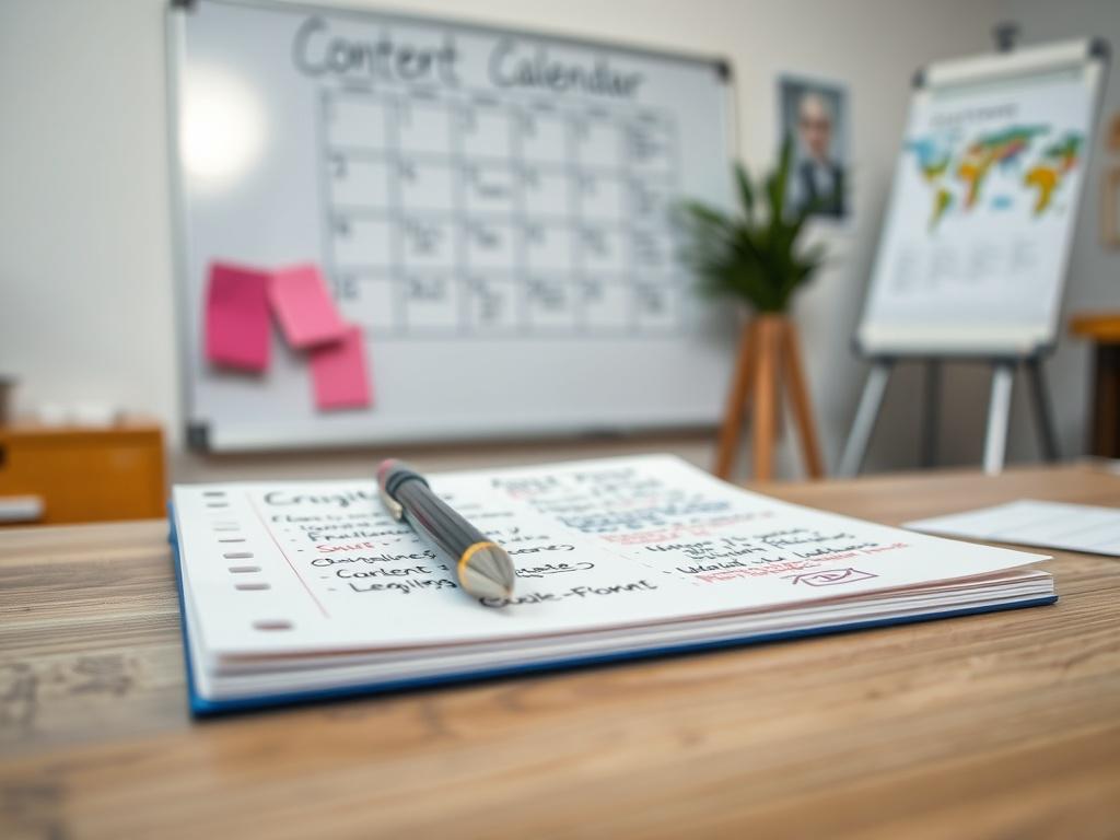 A close up shot of a notepad filled with brainstorming