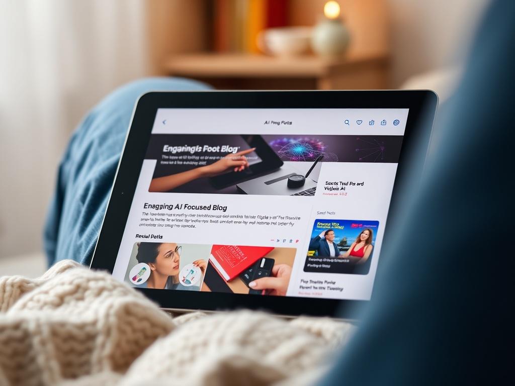 A close up shot of a tablet displaying an engaging