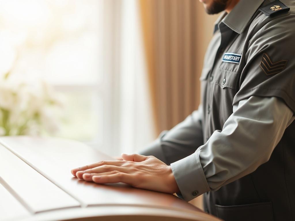 A close up shot of a compassionate team member from