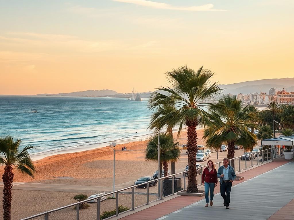 A serene coastal view of Torrevieja showcasing the vibrant blue