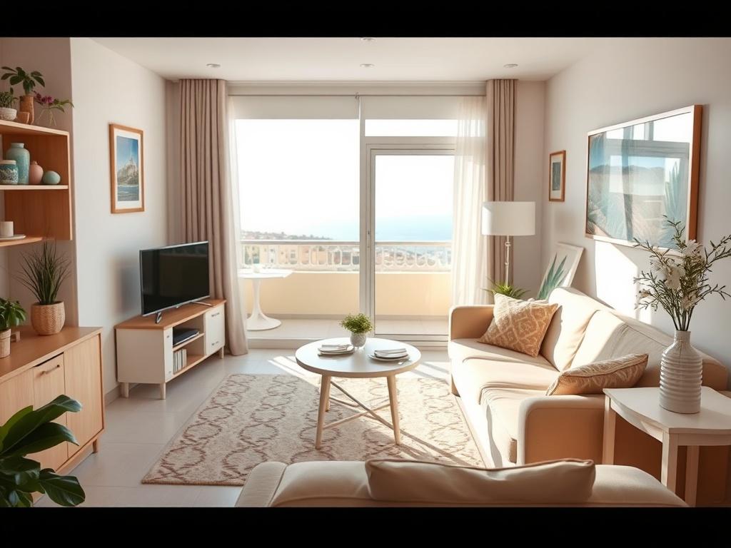 A cozy, well decorated apartment interior in Torrevieja, featuring a