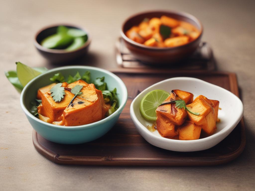 spicy paneer tikka, grilled paneer, Indian cuisine