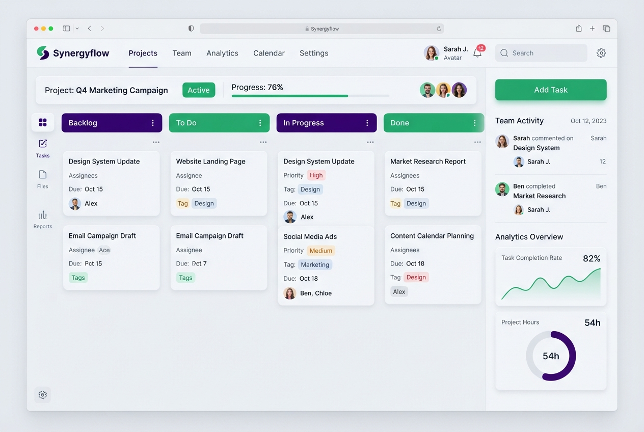FlowDesk Dashboard Preview