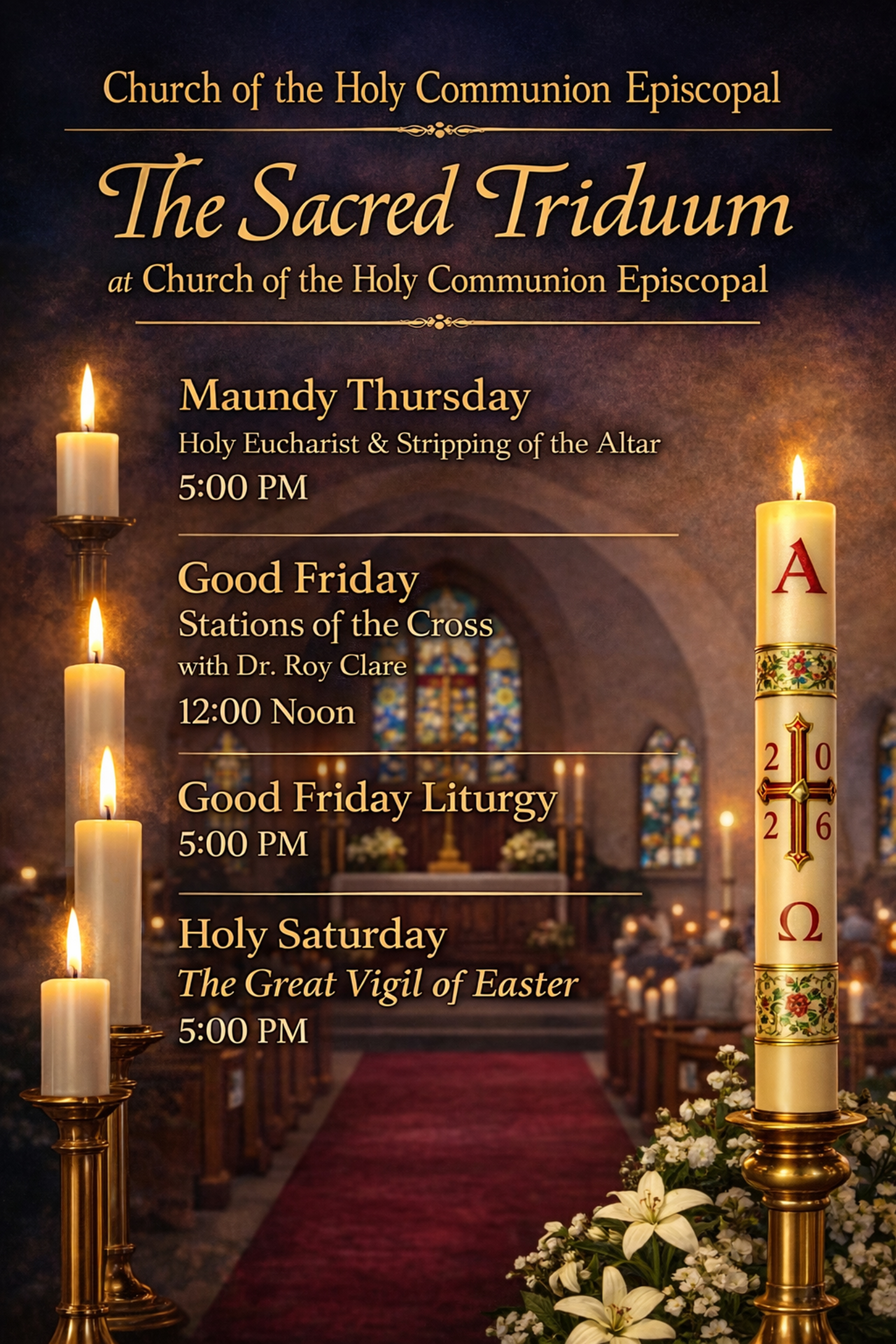 Holy Week Triduum celebration at Church of the Holy Communion