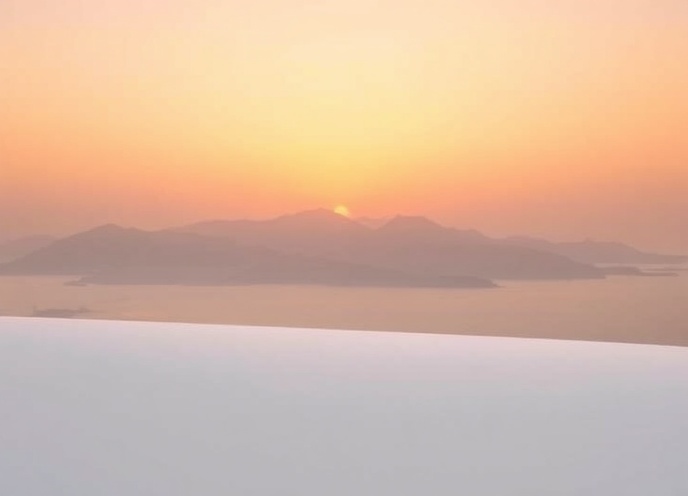 Scenic landscape at golden hour