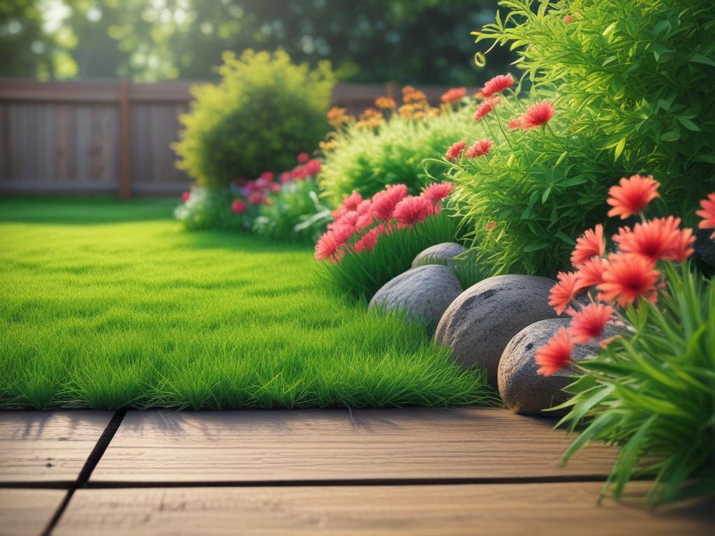 A close up of a freshly cut lawn showcasing lush