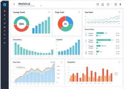 Statistical analysis dashboard with data visualizations