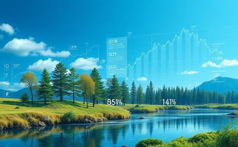 Professional background combining data visualization with natural elements and nature landscapes