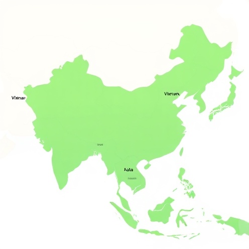Map of Asia showing placement countries: Japan, China, Vietnam, Thailand, Taiwan, Cambodia, and South Korea