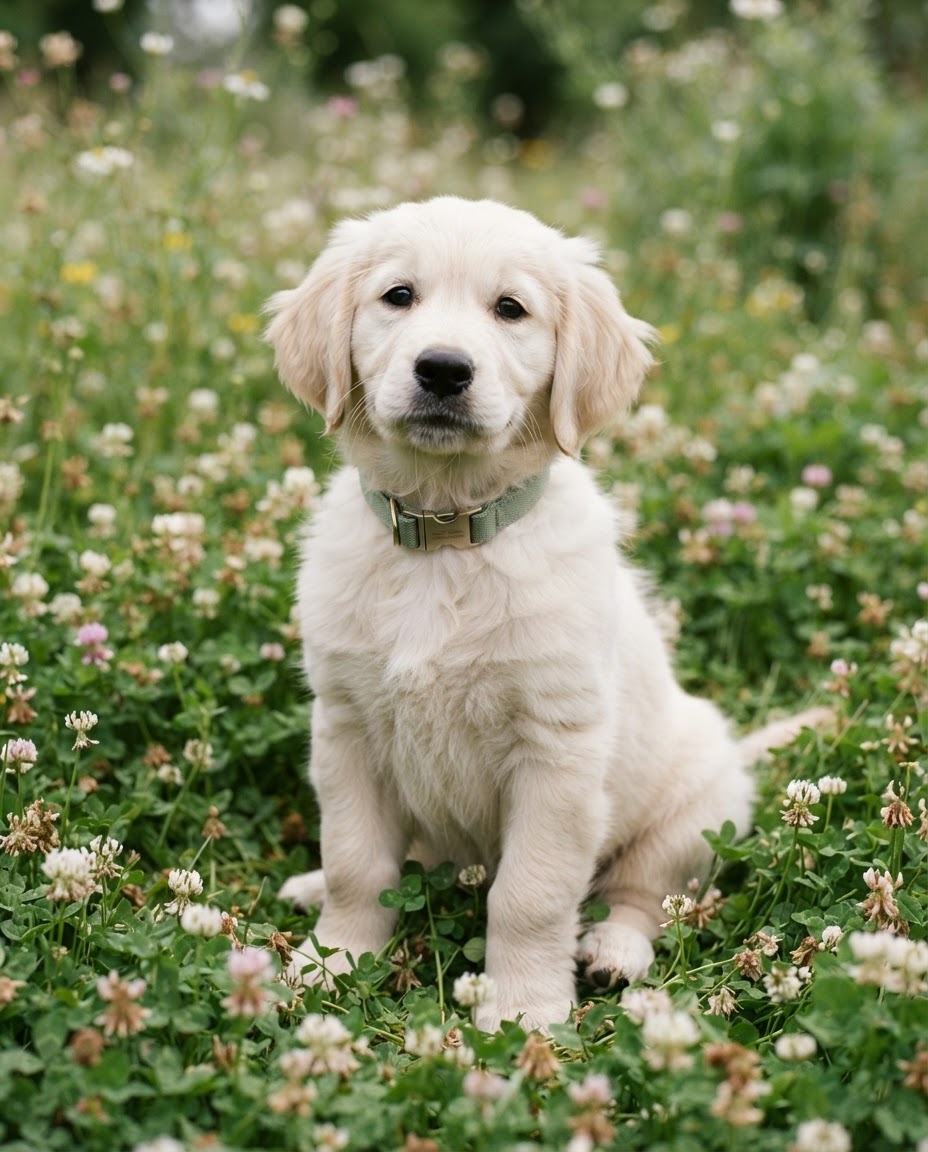 Sage collar female puppy, week 8