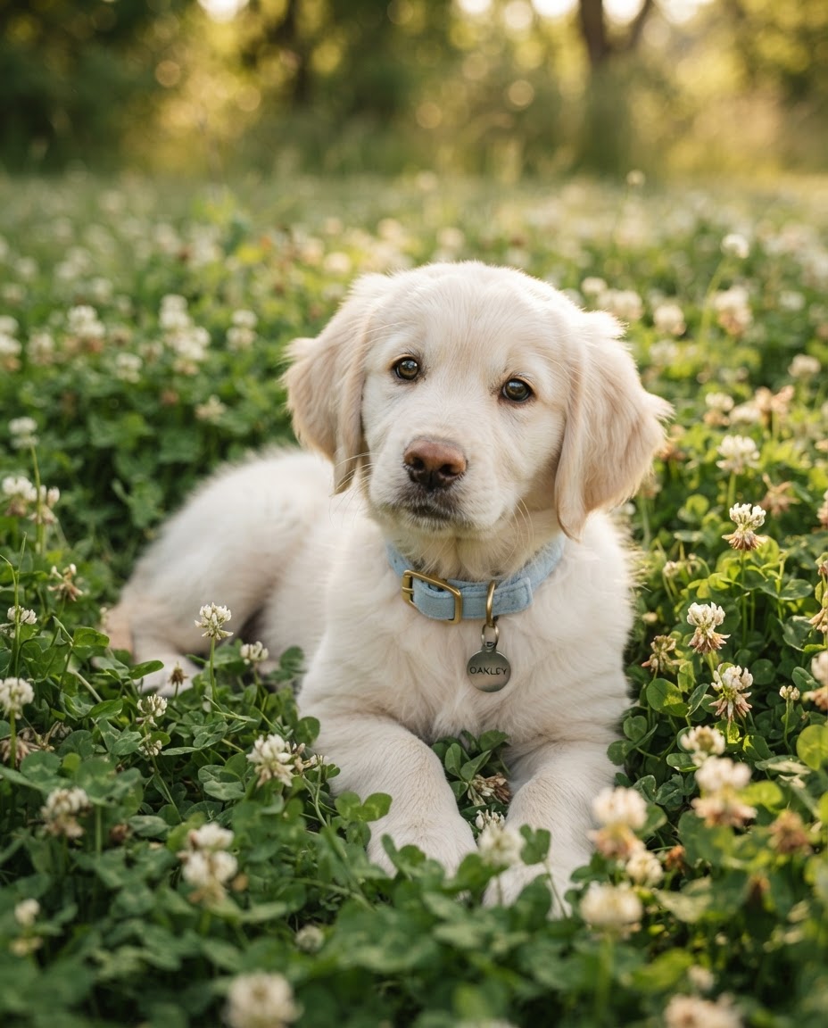 Blue collar male puppy, week 8