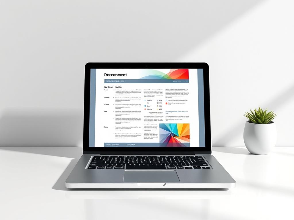 A realistic high resolution of a beautifully designed digital document