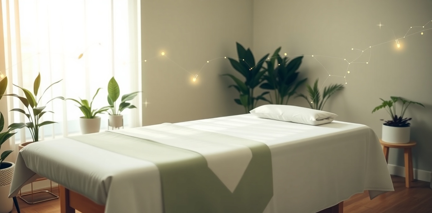 Serene acupuncture wellness background