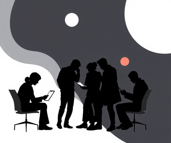 Team of developers collaborating on mobile app development