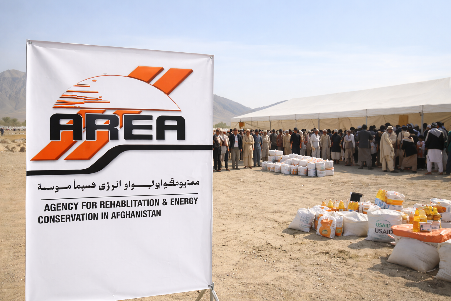 AREA aid distribution event in Afghanistan